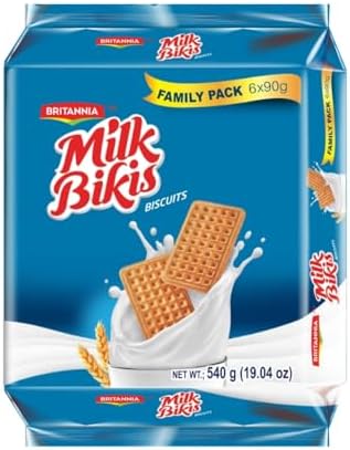 Britannia Milk Bikis Biscuits 19.04oz (540g) | Crunchy Milk Biscuits – Kids’ Favorite Snack for Breakfast & Tea Time