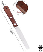 Spatula Wax, Asixx Waxing Spatula Metal Wax Mixing Knife Applicator Wood Handle Hair Removal Tool for Applying or Mixing Cartridge Wax, Hot Wax, Cold Wax, Beeswax, Etc