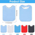10 Pcs Adult Bibs Washable Clothing Protector for Men Women Adjustable Eating Cloth for Elderly Seniors and Disabled