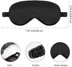 Dimeho 3 Pcs Sleep Mask Soft Silky Eye Masks Cover with Elastic Straps Effective Shading Blindfold for Sleeping Women Men Travel Eyeshade (Pink/Black/Green)