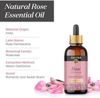 Avatra Rose Essential Oil 100ML (3.38 OZ) with Glass Dropper and Travel Bottle, Pure and Natural Therapeutic Grade Lavender Oil for Diffuser, Aromatherapy, Massage, and DIY Candle Products