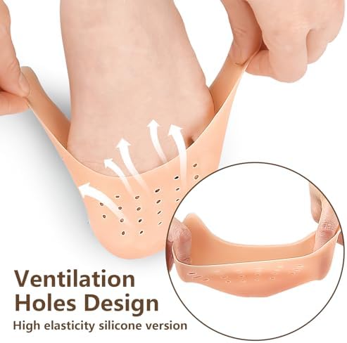 Toe Pads for Pointe Shoes Set (4 Pairs), Breathable Silicone Toe Pads with Holes & Soft Fabric Ballet Toe Pads, Gel Pointe Shoe Toe Pad Cushion Protectors for Dancers & High Heels Relief