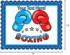 Boxing Gloves - Edible Cake Topper - 7.5" x 10" (1/4 sheet) rectangular