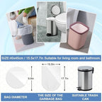 XUXRUS Small Trash Bags 1.2 Gallon - 5 Liter Waste Basket Trash Bags Bathroom Garbage Bags for Toilet,Office,120 Count,White