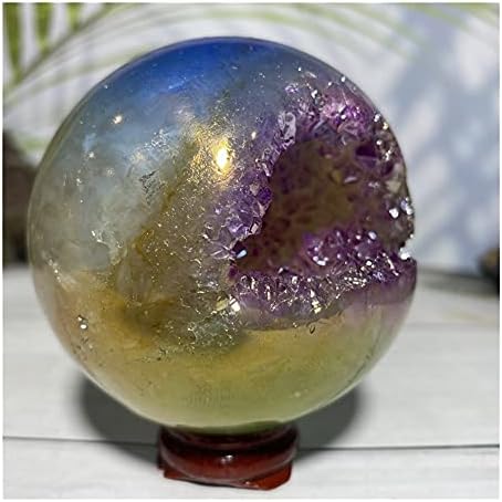 Health & Household Natural Sphere Aura Druzy Agate Quartz Crystal Collection Gift Home Furnishing Reiki Healing Mineral Samples Voog Geode Ball