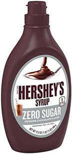 HERSHEY'S Zero Sugar Chocolate Syrup Bottles, 17.5 oz (6 Count)