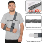 supregear Arm Sling, Adjustable Arm Support Strap, Lightweight Shoulder Immobilizer for Injured Elbow, Broken Collarbone, Torn Rotator Cuff, Dislocation or AC Separation, Left Right, Men Women