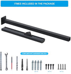 1 Step Handrail for Outdoor Steps, Premium Aluminum Alloy Railing Set, Porch Railing Kit,Free Installation Kits Included, Used Under Harsh Weather Conditions,Rust Free, for 1 Step.