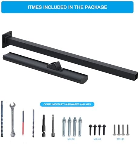 1 Step Handrail for Outdoor Steps, Premium Aluminum Alloy Railing Set, Porch Railing Kit,Free Installation Kits Included, Used Under Harsh Weather Conditions,Rust Free, for 1 Step.