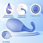 Enema Anal Douches for Men Women - Enema Bulb with Bendable Silicone Nozzles for Men Women Colon Cleanse, Anti Backflow Shower Douche Enema Kit with Lube, Anal Cleansing Feminine Care Douche Bottles