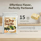 Egg Drop Soup Mix, Instant Freeze-Dried Vegetable Soup, 15 Packets (Seaweed flavor)