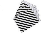 Tvoip 50 Pcs 5 x 7 Inches White and Black Striped Paper Bags,Holiday Wedding Christmas Favor Candy Treat Bags