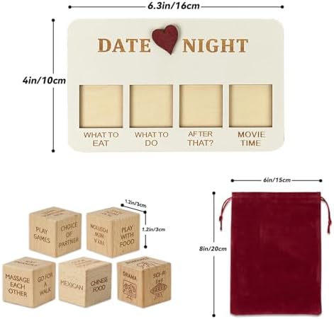 Couple Gifts for Men Women Date Night Dice Ideas Couples Toys Games Anniversary Birthday Engagement Valentine's Day Gifts for Boyfriend Girlfriend Husband Wife Groom Bride Him Her