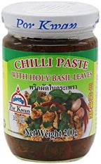 Por Kwan - Chilli Paste with Holy Basil Leaves (Net Wt 7 Oz)