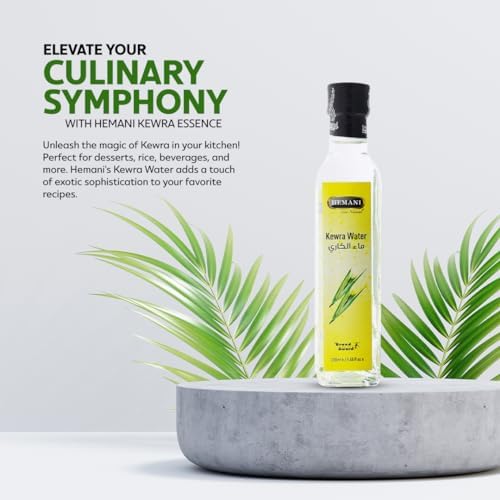 Hemani Kewra Water 250ML in Glass Bottle | Pure & Natural Kewra Essence | Premium Kewra Water for Cooking | Authentic Kevda Water for Culinary Delights | Versatile Keora Extract