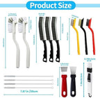 15Pcs Crevice Cleaning Brush Set, Hard Bristle Scrub Brushes Tools for Deep Cleaning Gap,Window Groove Cleaning Brush for Sliding Door Sill Tile Lines Shutter Corner Sink Teapot Bottle (1 Set)