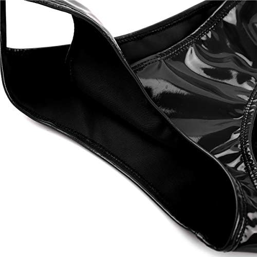 FEESHOW Women's Latex Rubber G-String Thong Briefs Panties Underwear