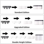 8 Pcs Bidet Height-increasing Pads Universal Toilet Lid Rubber Bumpers Bidet Toilet Seat Bumpers Self Adhesive Toilets Seats Buffer Adjustable Toilets Seats Risers Spacers with 2 Heights Adjustment