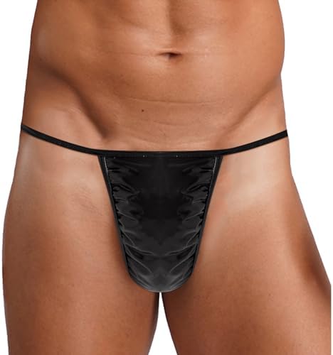 iiniim 3pcs Mens Bulge Pouch Thongs Underwear Spaghetti Straps Low Rise Jockstraps G-string Lingerie