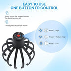 Head Massager Scalp Electric with 3 Modes, 360 Degree Head Massager Rechargeable Portable, Head Scratcher for Stress Relax