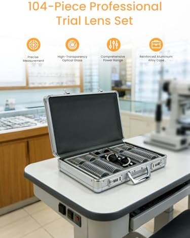 104 Trial Lens Set Optometry Equipment Optical Trial Lens Set Case Free Trial Frame JS-104