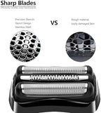 21B Shaver Blades for Braun Series 3 Replacement Head&for Braun s3 Wet and Dry Replacement Head, 21B Foil and Cutter Compatible with Braun Series 3 Electric Razors 300s,310s,3010s,3040s,5409,340s-4