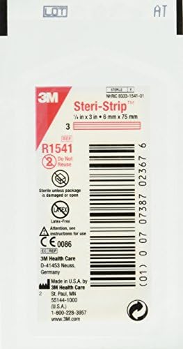 3M Steri Strip Skin Closures 1/4'' X 3'' - 20 Packages of 3