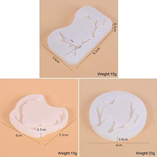 ResinPro 3Pcs Antler Silicone Mold for Christmas Elk Deer Horn Necklace Pendant - Epoxy Resin Casting Jewelry Making Tool, Chocolate Fondant and Cake Decorating