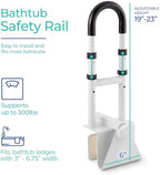 Modern Innovations Adjustable Bathtub Grab Bar, Safety Bath & Shower Grab Bars for Elderly Seniors, Handicap Grab Bars (300lb Weight Limit), Bathroom Grab Bars for Seniors with Adjustable Handles