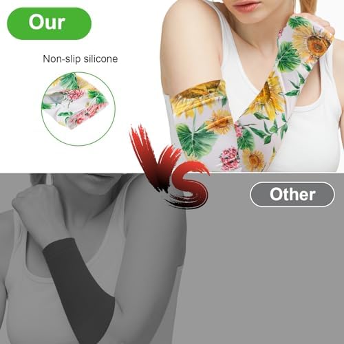 TUYUU Farmers Gardening Sleeves Women,Thorn Proof Garden Sleeves,Sun Protection Cooling Arm Sleeves to Cover Arms.Garden Gift