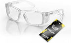 voltX 'Crystal' Full Lens Magnified Reading Safety Glasses, ANSI Z87.1+ & CE EN166F, (+2.5 Dioptre, Clear Lens) - Anti Fog Coated UV400 Lens
