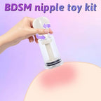 Adjustable Nipple Suction Cups Twist Nipple Suckers Set Nipple Pressure Toy for Women Enhanced Sensitivity Pussy Clit Clitoris Breast Sucking Cup Device Kinky for Couple Bedroom Play Beginners 2 Pcs