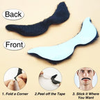 KICNIC 60 Pcs Fake Mustaches Self Adhesive (20 Designs) Novelty Hairy Beard Costume Facial Hair for Party Supplies Decorations, Suitable for All Ages