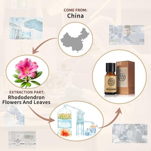 AKARZ Rhododendron Essential Oil Natural Organic Rhododendron Oil for Skin Body Hair Care,Diffuser, Candle,Soap,Making, DIY,Massage Aroma 10ml