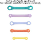EazyHold Silicone Universal Cuff Aid for Limited Hand Grip, Cerebral Palsy, Therapy, Adaptive Eating Tableware Spoon Fork Holder, Disabled Assistive Equipment (Youth to Adult-5 Pack)