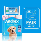 Andrex Classic Clean Toilet Rolls - 24 Toilet Roll Pack - Bulk Buy Toilet Roll - Unbeatable Clean with Unique 3D Wave Toilet Paper, White, 04970613