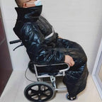 wheelchair blankets,Adult Waterproof Windproof Winter Wheelchair Full Body Warm Blanket, Wearable Wheelchair Cosy Cover with Sleeves Rain Coat Poncho Cover for Wheelchair Users Full Body Protection