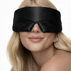 Nãgla. 30 Momme Mulberry Silk Sleep Mask - Luxury Eye Mask with Adjustable Strap, Breathable & Hypoallergenic, Oeko-TEX® Certified, Premium Gift Box (Black)