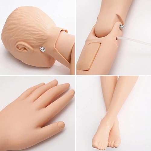 170cm Life Size Patient Professional Care Manikin Training CPR Simulator Basic Geri Nursing Skills Geriatric Human Model Mannequin Full Body for Students Education Teaching Medical Training Skills