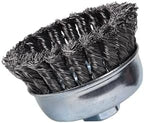 Century Drill & Tool 76046 4" Coarse Knot Cup Brush, 5/8" X 11" Arbor, 8,500 RPM Max - Heavy-Duty Cleaning and Surface Prep on Concrete and Metal