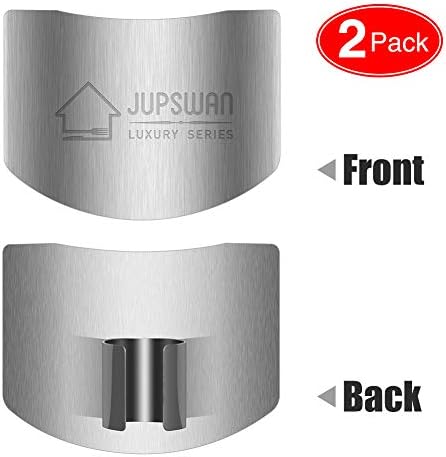 Jupswan Finger Guards for Cutting Kitchen Tool Stainless Steel Finger Guard Finger Protector Avoid Hurting When Slicing and Dicing 2 Pack