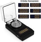 MAXUS Digital Milligram Scale 50g/0.001g, Compact Mg Scale with 20g Calibration Weight and Accessories, Black Powder Scale for Reloading