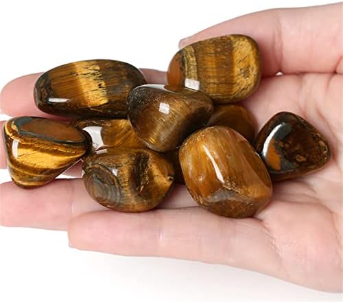 Tiger Eyes Tumbled Polished Natural Healing Crystals Stones Bulk Stones Crystal for Energy Reiki Tumbling Cabbing Balancing Decoration Gemstones Crystal Healing Meditation Therapy Gift 100g