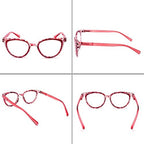 IVNUOYI 4 Pack Reading Glasses Blue Light Blocking Fashion Ladies Readers with Spring Hinges,Anti Glare UV Eyestrain,Computer Eyeglasses for Women 1.0