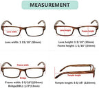 Eyekepper Spring Hinge Striped Reading Glasses (3 Pairs) Men Brown Stripe,+3.50