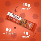 Quest Hero Protein Bars, Crispy Chocolate Caramel Pecan and Chocolate Peanut Butter, 15-18g Protein, 1g Sugar, 12 Count