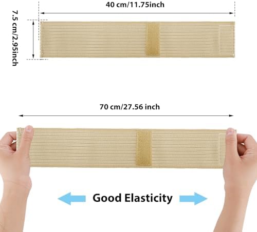 2 PCS Elastic Wrist Support Band Wrap Breathable Wrist Brace Adjustable Wrist Straps Support Relieves Wrist Pain Arthritis Tendonitis Sports Use for Men and Women Right & Left (Nude)