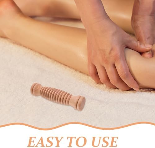 Wooden Massage Roller Stick,Anti Wood Roller Masssager Manuel en Fascia Massage Roller Body Sculpting Tools Body