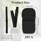 Nephrostomy Tube and Drainage Bag Cover with Adjustable Waist Strap & Catheter Pipe Cover for Nephrostomy Outer Bag Holder (Black)