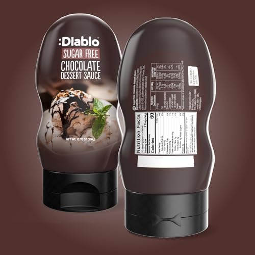 Diablo Chocolate and Salted Caramel Dessert Sauces | Sugar Free | Gluten Free | Diabetic Friendly | Perfect for Gifting | 2 x 12.7 oz